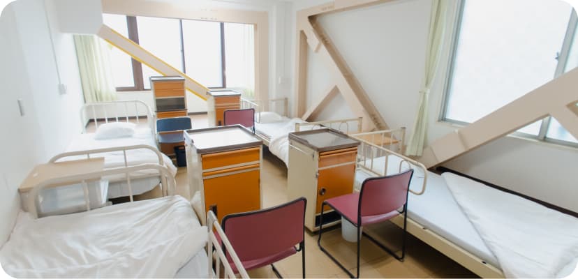 入院の様子の写真